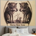 thumbnail image 2 of BCIIG Dogs Book Tattoo Tapestry Wall Hanging Unique Style Graphic Tapestries Home Wall Decor Art for Living Room Bedroom Apartment Farmhouse Dorm 60x50inch, 2 of 6