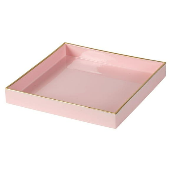 Pink Square Decorative Tray