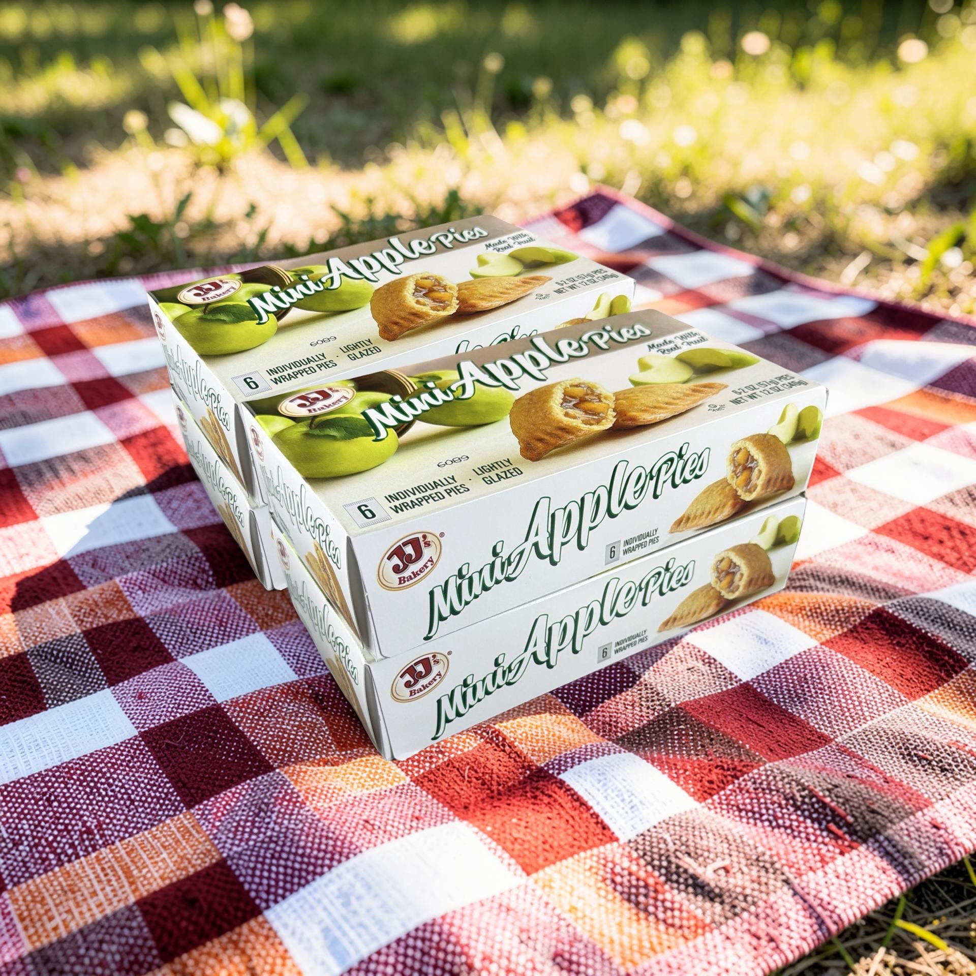 JJ's Mini Apple Fruit Pies Value Pack   6 Count Box | Pack Of 4 (24 Total Pies)