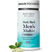 Best Nest Wellness Mens Daily Multivitamin - Men Vitamins for Overall Health, Multimineral Supplement with Probiotics, Methylfolate, A, C, D, E B12, Zinc & Whole Food Organic Blend Multi Vitamin 30Ct