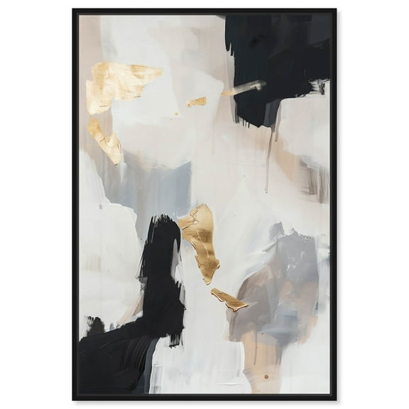 Gentle Touch Canvas Midcentury Abstract Wall Art by Art Remedy, Black Frame, 10" x 15"