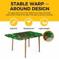 thumbnail image 4 of Green Christmas Table Cloths for 3 Foot Rectangle Tables, Xmas Snowman Snowflakes Gifts Boxes Winter Patio Waterproof Elastic Fitted Tablecloths, Washable Rectangular Table Cover for Camping, 4 of 8
