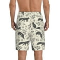 thumbnail image 4 of Lsque Vintage Moon Fox Mens Sleep Pajama Shorts,Short Pajama Pants, Cotton Ultra-Soft Knit-Medium, 4 of 9