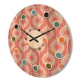 thumbnail image 3 of Designart 'Drop Design Retro I' Mid-Century Modern Wood Wall Clock, 3 of 5