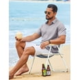 thumbnail image 5 of COOFANDY Men’s Button Down Shirt Short Sleeve Lightweight Casual Summer Beach Shirt Textured Linen Shirts, 5 of 7