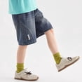 thumbnail image 3 of Staki Boys Summer Cargo Jeans Kids Baggy Elastic Waist Wide Leg Denim Pants with Pockets 5-16 Years,11-12 Years, 3 of 6