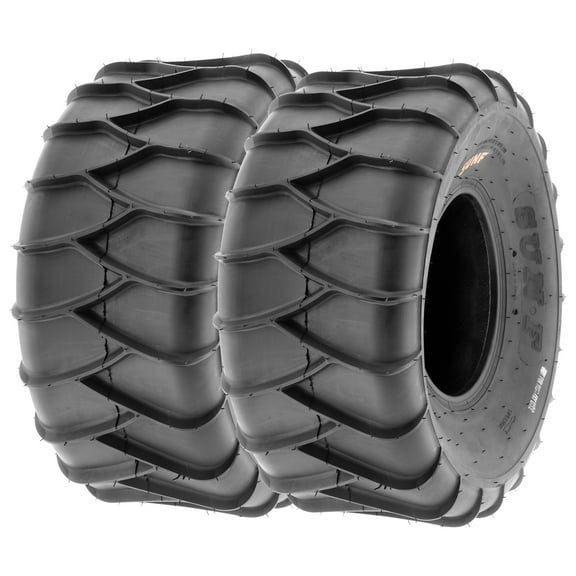 SunF ATV/UTV All Terrain Quad Snow & Sand Tire 22x10-9 22x10x9 6 PR Tubeless A036 (Set of 2)