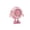 Pink, variant on Cartoon Soccer Ball Handheld Fan with Rechargeable Battery LED Lighting and Skateboard Base for Desk or Outdoor Use USB Charging Portable Design