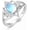 8, variant on Moonstone Lotus Rings for Women 925 Sterling Silver Lotus Flower Ring Yoga Spiritual Protection Jewelry for Women Lotus Gifts