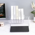 thumbnail image 4 of Sumerflos Acrylic Desktop Bookcase, Book Storage Organizer Bookshelves, Clear Mordern Tabletop Storage Rack for Office Home Shelf Display for Cd/Magazine/Book - Clear, 4 of 4