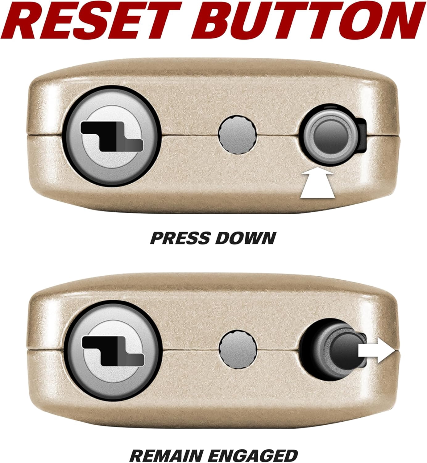 BV TSA Accepted 3-Digit Combination Travel Lock for Luggage, Gym Locker, Toolbox, Cabinets & More – Champagne Gold, 2 pack