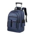 thumbnail image 2 of Mochila con ruedas de gran capacidad, multifuncional, para viajes al aire libre. azul oscuro, 2 of 9