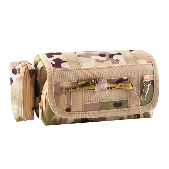Student Camouflage Multifunctional Large Capacity Pencil Case