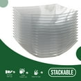 thumbnail image 5 of Exquisite 64 Oz Clear Square Plastic Serving Bowls 6 Pack | Disposable Salad Bowls For Parties & Catering, 5 of 7