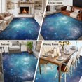 thumbnail image 6 of 5x8 Area Rugs, Blue Ombre Sky Non-Skid Rubber Backing Large Rectangle Rugs - Living Room Bedroom Home Office, Vibrant Starry Sky Indoor Floor Mat Carpets Washable Rug, 6 of 9