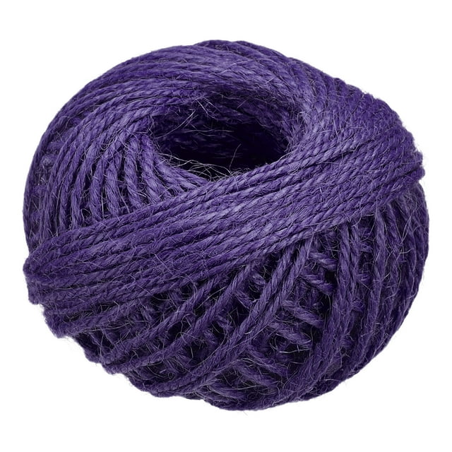Unique Bargains 164 Feet 2mm Jute Twine, Jute Rope, Jute String Cords Purple