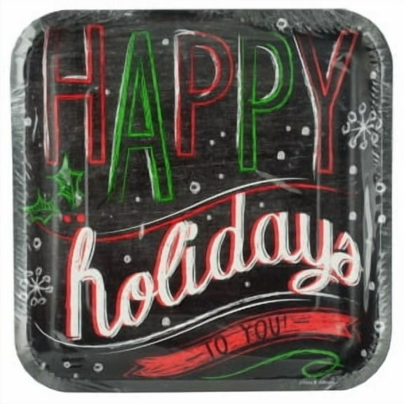 Bulk buys Chalk Messages Holiday Party Plates