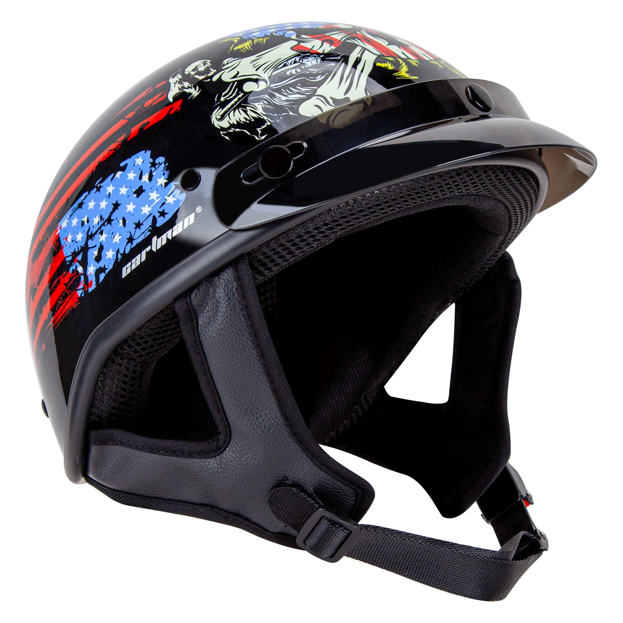 cartman snowboard helmet Cartman Cruiser ABS Half Face DOT Approved Small Helmet with Quick Release  Buckle