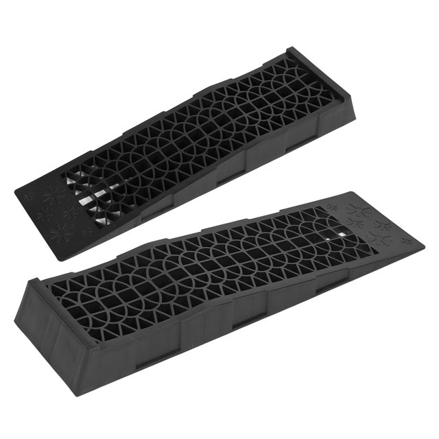 Low Car Ramps, 2.5in Lift Height 2pcs Easy To Carry Plastic Automotive Ramp For Car Maintenance