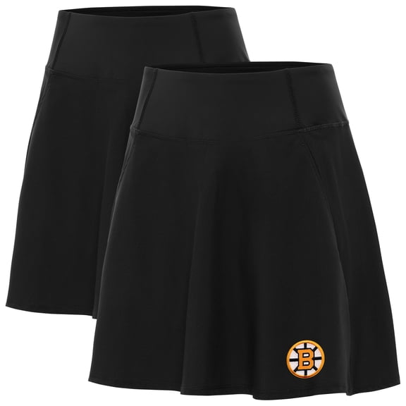 Women's Antigua Black Boston Bruins Chip Skort