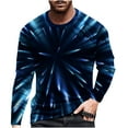 thumbnail image 2 of Lilgiuy Men Casual Round Neck Short Sleeve Pullover Line 3D Printed T-Shirt Blouse for Golf Tennis Basketball, 2 of 5