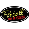 thumbnail image 1 of Pinball On A Stick 3 LED Neon Sign 20 x 37 - inches, Black Square Cut Acrylic Backing, with Dimmer - Bright and Premium built indoor LED Neon Sign for wall décor, arcarde, and storefront., 1 of 7