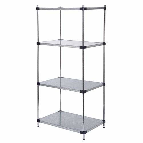 Nexel Industries 18726SZ 18 x 72 x 63 in. Solid Shelf Unit- Galvanized