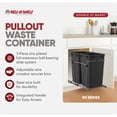 thumbnail image 3 of Rev-A-Shelf Double Pullout Trash Can 27 qt. for Kitchen, Black, RV-15KD-18C S, 3 of 11