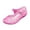 Pink, variant on Princess Shoes Clear Jelly Sandals for Girls Dressy Flat Mary Jane Dance Party Shoes