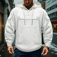 thumbnail image 2 of Dwelliawo Cargo Hoodies for Men Tactical Hoodies Quater Zip Up Cargo Pullover Hoodie Winter Fashion Workout Sweatshirts with Pocket White M, 2 of 5