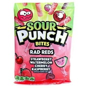 Sour Punch Bites, Rad Reds Sweet & Sour Chewy Candy, 5oz Bag