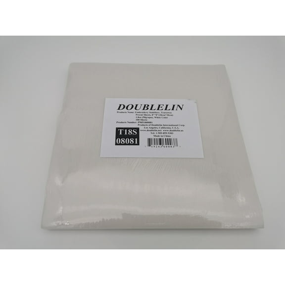 Tear Away Embroidery Stabilizer, Embroidery Backing, 1.8oz 8"x8" Sheets, 100 Sheets