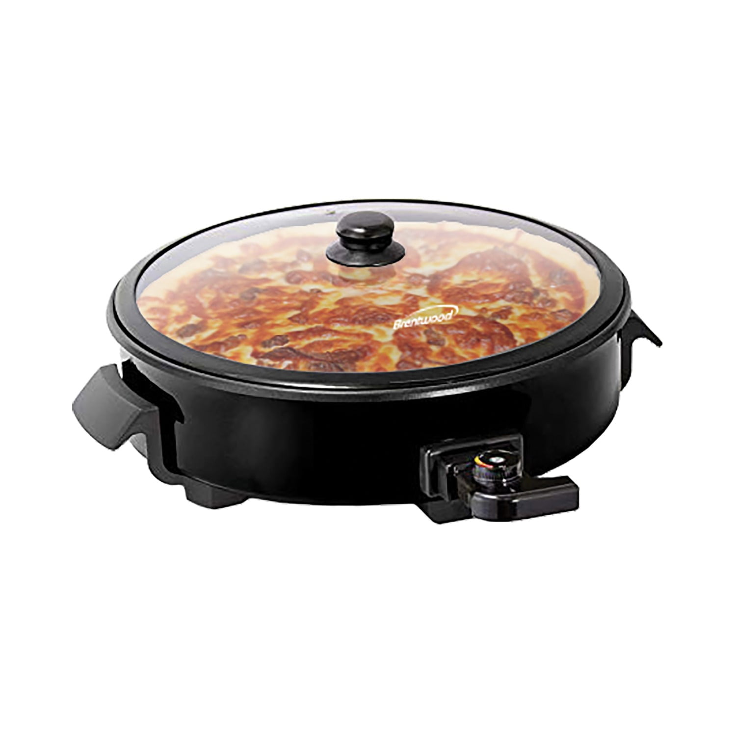 Brentwood 12-Inch Round Nonstick Electric Skillet with Vented Glass Lid, SK-67BKPT