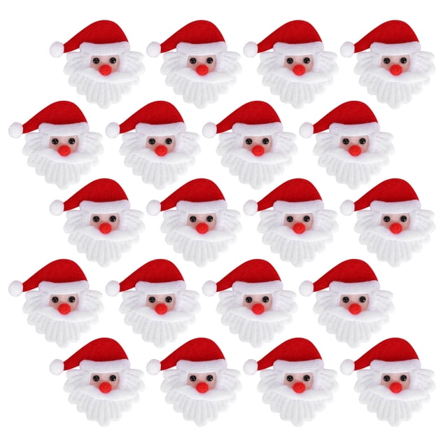 Adornos navideños de fieltro para bricolaje, 20 piezas, manualidades decorativas para colgar en la pared de la puerta de Navidad