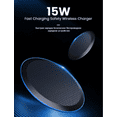 thumbnail image 1 of pitrice Station de Charge Sans Fil QI, Chargeur Rond USB Portable, Support de Charge Rapide 15 W, 1 of 2