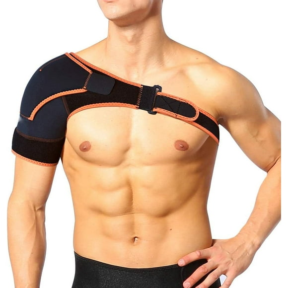 Shoulder Brace Support Strap Wrap Belt Support Band Pad - Breathable Neoprene Shoulder Support for Rotator Cuff, Injury Prevention, Dislocated AC Joint, Frozen Shoulder Pain