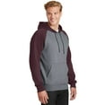 thumbnail image 4 of Sport-Tek Raglan Colorblock Pullover Hooded Sweatshirt-3XL (Maroon/ Vintage Heather), 4 of 6