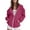 Hot Pink, variant on EDFBUYKRS Female Long Sleeve Hoodie Womens Casual Long Sleeve Zipper Hooded Coat with Pocket Soft Lined Sweatshirt Outerwear for Everyday Comfort and Style L
