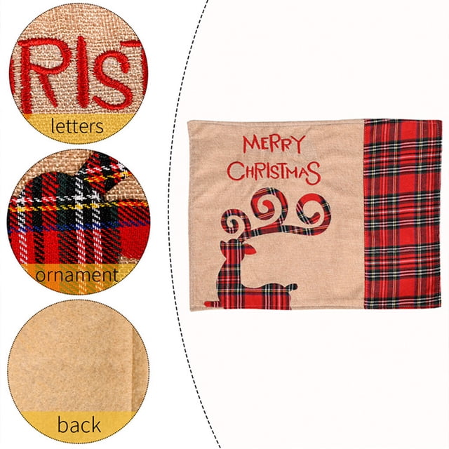 Langgg Table Cloth Christmas Decor Xmas Ornament Softness Multipurpose Workmanship Household Accessories Decorative Cute Design Printed Single Rudolph