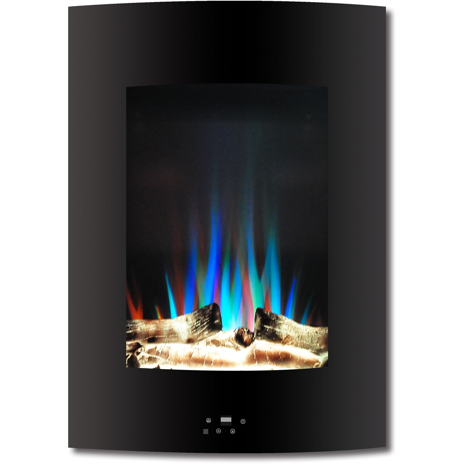 Cambridge 19 5 Vertical Electric Fireplace Heater With Multi Color Cambridge 19 5 Vertical Electric Fireplace Heater With Multi Color Led Flames And Driftwood Log Display Com