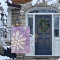 thumbnail image 5 of Hello Winter Snowflakes Garden Flag Double Sided, Christmas Snow Black Decorative Yard Outdoor Home Small Decor, Seasonal Burlap Outside House Decoration 12.5 x 18, 5 of 6