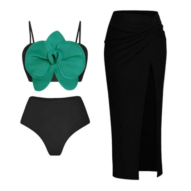 adviicd Womens Bathing Suits Tankinis Women High Waisted Bikini Set Sports  Color Block Swimsuit Scoop Neck Bathing Suit Black,M 