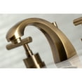 thumbnail image 3 of Kingston Brass KS4983CML Manhattan Widespread Bathroom Faucet with Brass Pop-Up, Antique Brass, 3 of 7