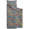 thumbnail image 2 of Monster Cartoon Truck Gray Pattern Teens Toddler Nap Mat with Pillow, Sleeping Mat Bag for Preschool Daycare 59"x22", 2 of 6