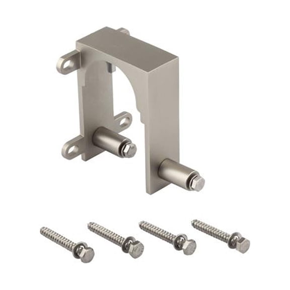 National Hardware N187-102 Interior Sliding Door Bypass Bracket, Satin Nickel - Quantity 2