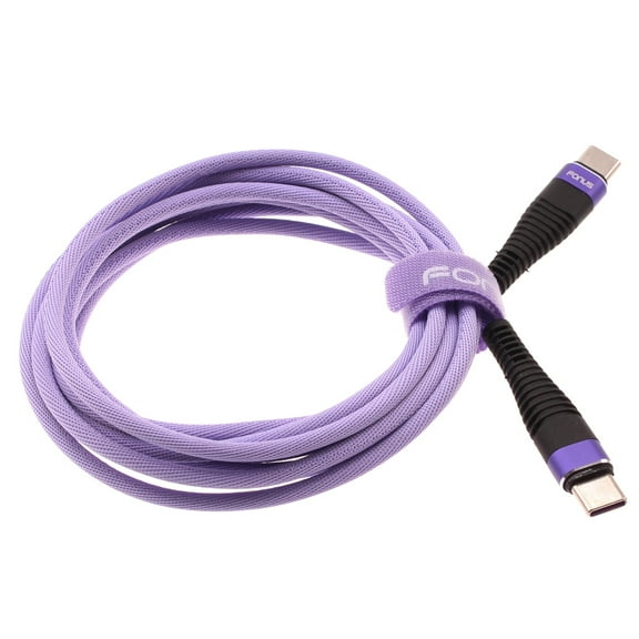 Type-C to USB-C Purple 10ft PD Cable for Boost Mobile Celero 5G/Plus (2024) - Fast Charger Cord Extra Long Power Wire Sync Braided for Celero 5G/Plus (2024) Models