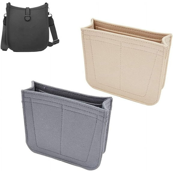 2 Colors Felt Handbag Insert Organizer Tote Bag Organizer with Pockets DIY