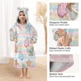 thumbnail image 4 of Wearable Blanket with Sleeves and Pocket Oversized Hooded Sweatshirt 3-14 YR Pastel Christmas-themed S, 4 of 7