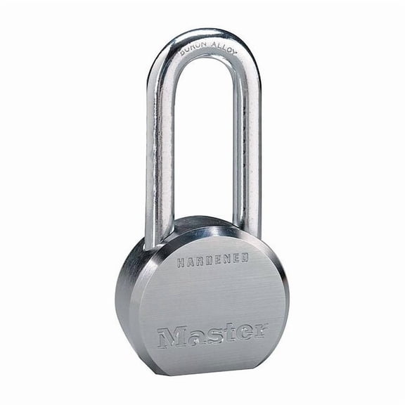 Master Lock Keyed Padlock, 7/8 in,Round,Silver 6230KALHW600A
