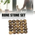 thumbnail image 3 of 25Pcs Engraved Symbol Stone Set, Unique Engraved Pattern Design Excellent Texture Multifunctional White Round Rune Stones Set for Yoga Meditation, 3 of 7